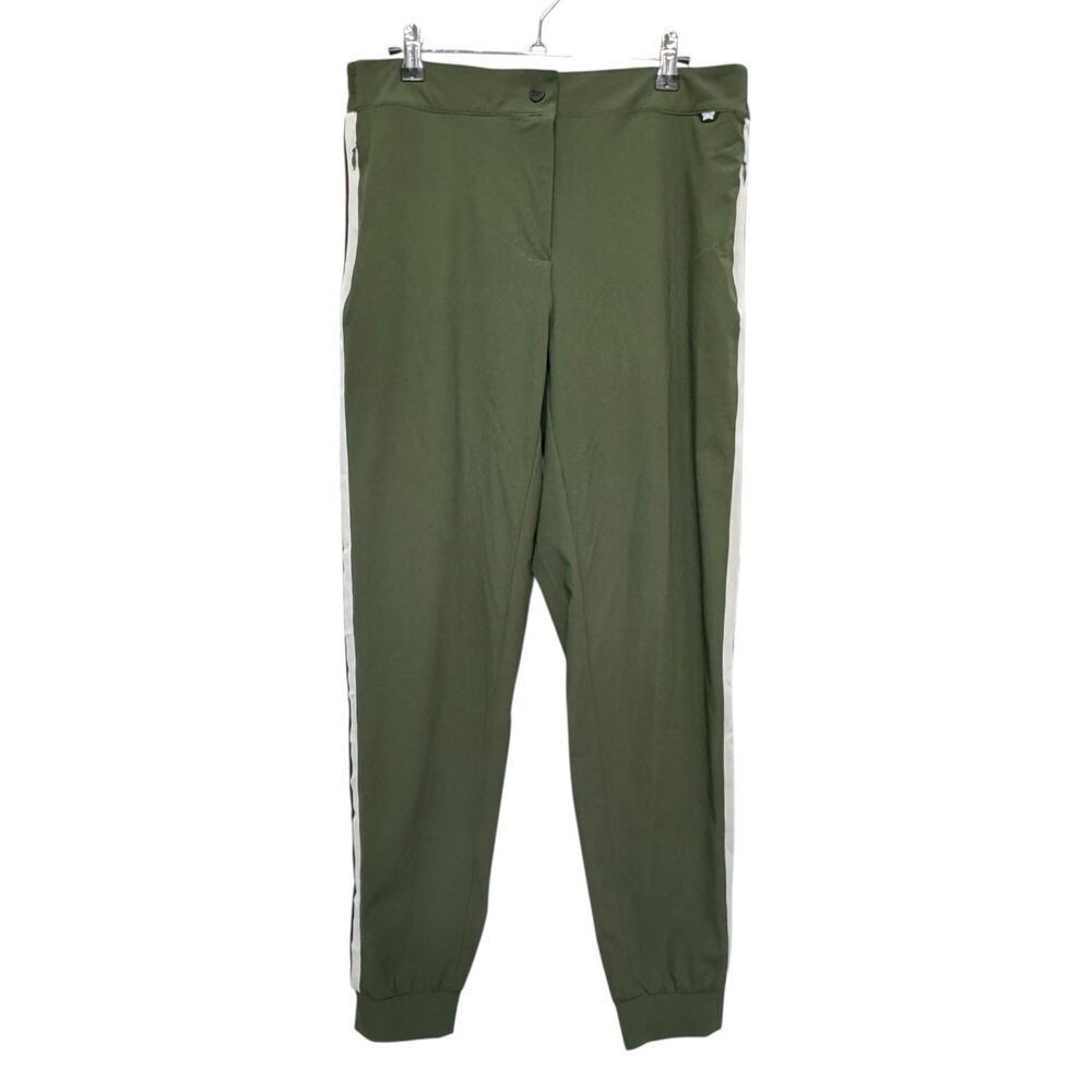 NWT PXG Knitted Side Striped Tapered Jogger Pants Hunter Green Women's Size L